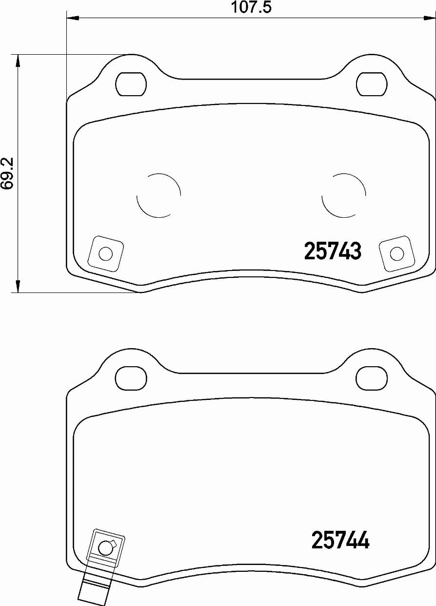 Brembo P 30 074E - Bremžu uzliku kompl., Disku bremzes ps1.lv