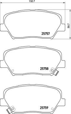 Brembo P 30 070 - Bremžu uzliku kompl., Disku bremzes ps1.lv