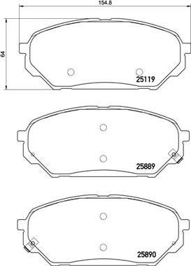 Brembo P 30 071 - Bremžu uzliku kompl., Disku bremzes ps1.lv