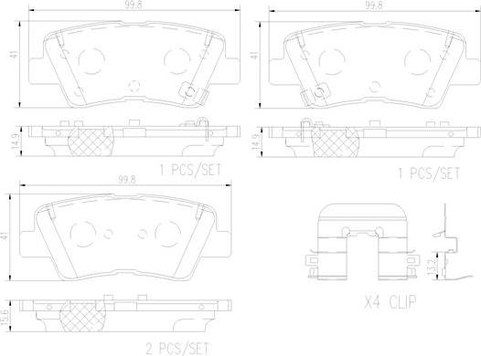 Brembo P30101N - Bremžu uzliku kompl., Disku bremzes ps1.lv