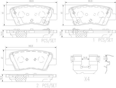 Brembo P30103N - Bremžu uzliku kompl., Disku bremzes ps1.lv