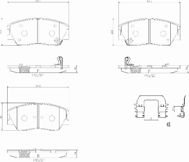 Brembo P30121N - Bremžu uzliku kompl., Disku bremzes ps1.lv