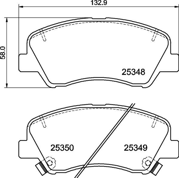 HELLA 8DB 355 036-171 - Bremžu uzliku kompl., Disku bremzes ps1.lv