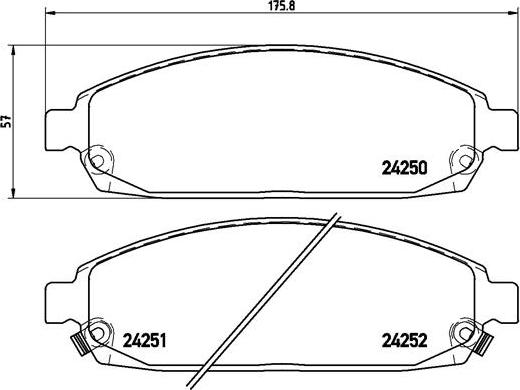 Brembo P 37 010 - Bremžu uzliku kompl., Disku bremzes ps1.lv