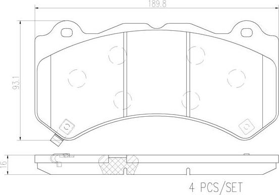 Brembo P37018N - Bremžu uzliku kompl., Disku bremzes ps1.lv