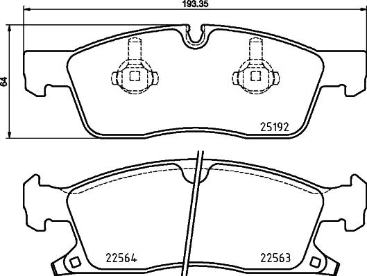 Brembo P37022N - Bremžu uzliku kompl., Disku bremzes ps1.lv