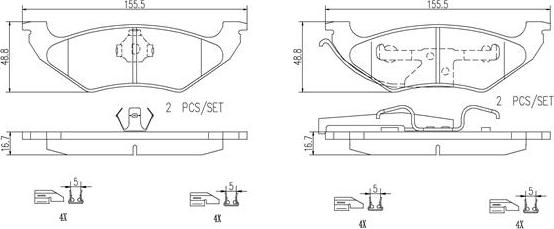 Brembo P24094N - Bremžu uzliku kompl., Disku bremzes ps1.lv