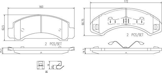 Brembo P24092N - Bremžu uzliku kompl., Disku bremzes ps1.lv