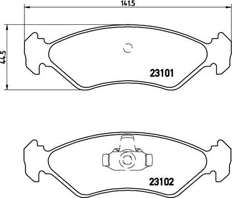 Brembo P 24 044 - Bremžu uzliku kompl., Disku bremzes ps1.lv