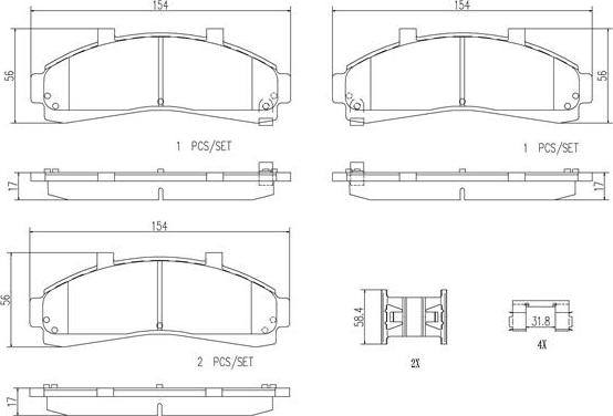 Brembo P24041N - Bremžu uzliku kompl., Disku bremzes ps1.lv