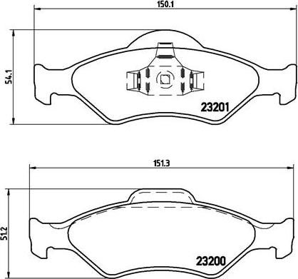 Brembo P 24 054 - Bremžu uzliku kompl., Disku bremzes ps1.lv