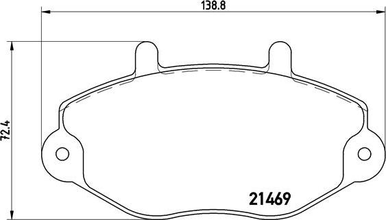 Brembo P 24 050 - Bremžu uzliku kompl., Disku bremzes ps1.lv