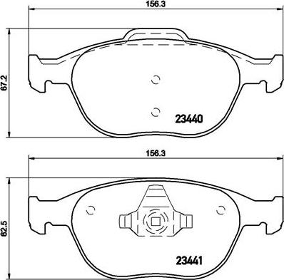 Brembo P 24 058 - Bremžu uzliku kompl., Disku bremzes ps1.lv