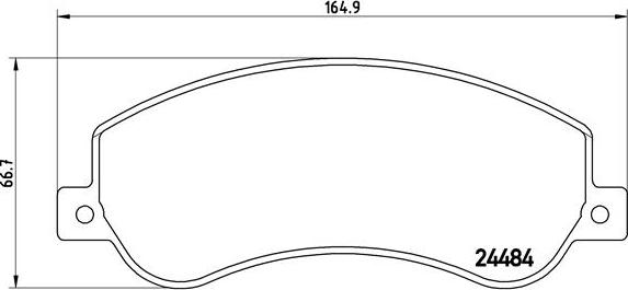 Brembo P 24 064 - Bremžu uzliku kompl., Disku bremzes ps1.lv