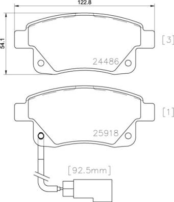 Brembo P 24 066 - Bremžu uzliku kompl., Disku bremzes ps1.lv