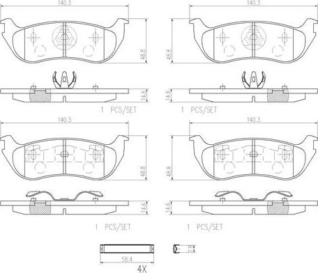 Brembo P24068N - Bremžu uzliku kompl., Disku bremzes ps1.lv