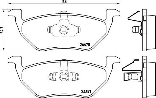 Brembo P 24 085 - Bremžu uzliku kompl., Disku bremzes ps1.lv