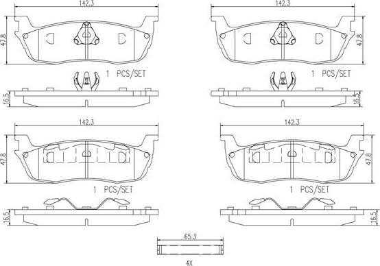 Brembo P24083N - Bremžu uzliku kompl., Disku bremzes ps1.lv