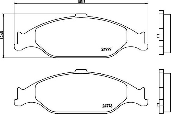 Brembo P 24 082 - Bremžu uzliku kompl., Disku bremzes ps1.lv