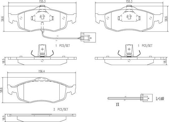 Brembo P24034N - Bremžu uzliku kompl., Disku bremzes ps1.lv