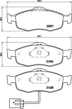 Brembo P 24 034 - Bremžu uzliku kompl., Disku bremzes ps1.lv