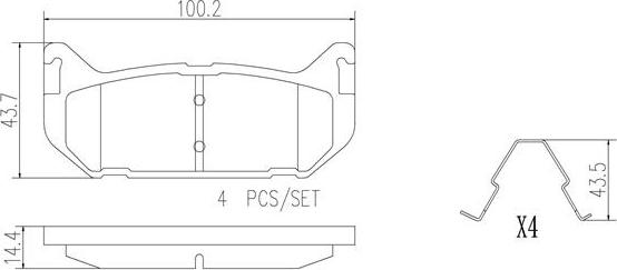 Brembo P24036N - Bremžu uzliku kompl., Disku bremzes ps1.lv