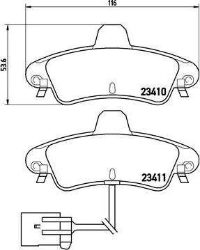 Brembo P 24 038 - Bremžu uzliku kompl., Disku bremzes ps1.lv