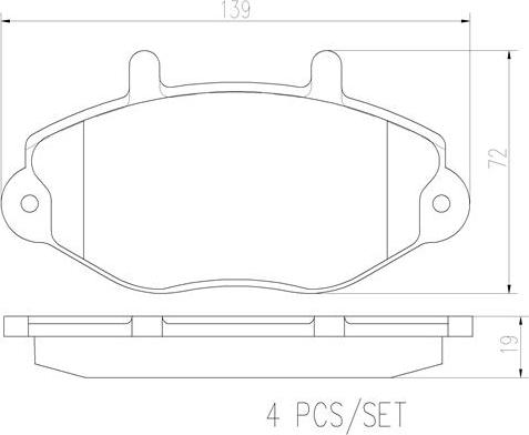 Brembo P24033N - Bremžu uzliku kompl., Disku bremzes ps1.lv