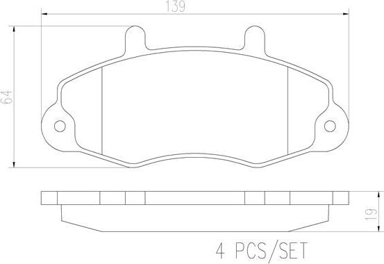 Brembo P24032N - Bremžu uzliku kompl., Disku bremzes ps1.lv