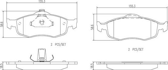 Brembo P24037N - Bremžu uzliku kompl., Disku bremzes ps1.lv