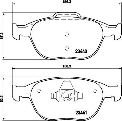 Brembo P 24 071 - Bremžu uzliku kompl., Disku bremzes ps1.lv