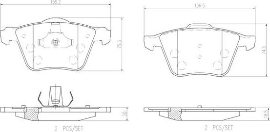 Brembo P24077N - Bremžu uzliku kompl., Disku bremzes ps1.lv