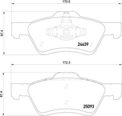 Brembo P 24 159 - Bremžu uzliku kompl., Disku bremzes ps1.lv