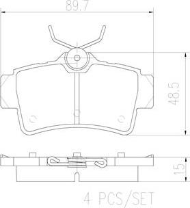 Brembo P24155N - Bremžu uzliku kompl., Disku bremzes ps1.lv