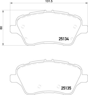 Brembo P 24 151 - Bremžu uzliku kompl., Disku bremzes ps1.lv