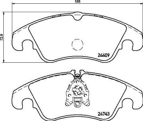 Brembo P 24 161 - Bremžu uzliku kompl., Disku bremzes ps1.lv