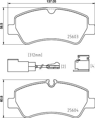 Brembo P 24 187 - Bremžu uzliku kompl., Disku bremzes ps1.lv