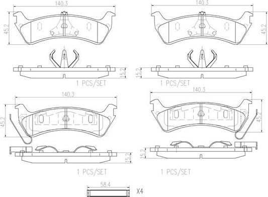 Brembo P24126N - Bremžu uzliku kompl., Disku bremzes ps1.lv