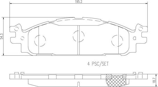 Brembo P24174N - Bremžu uzliku kompl., Disku bremzes ps1.lv