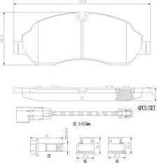 Brembo P24171N - Bremžu uzliku kompl., Disku bremzes ps1.lv