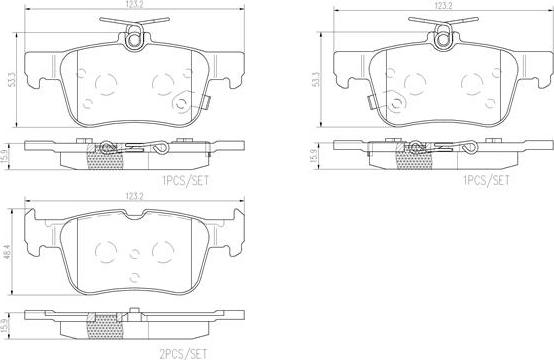 Brembo P24201N - Bremžu uzliku kompl., Disku bremzes ps1.lv