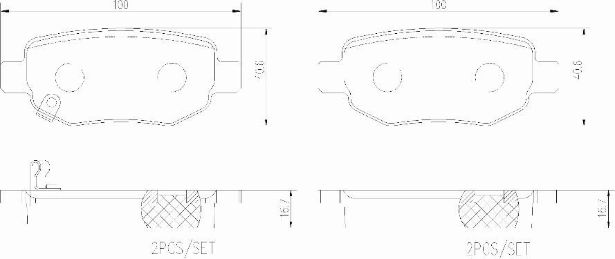 Brembo P 20 001 - Bremžu uzliku kompl., Disku bremzes ps1.lv