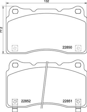 Brembo P 28 099 - Bremžu uzliku kompl., Disku bremzes ps1.lv