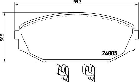 Brembo P 28 049 - Bremžu uzliku kompl., Disku bremzes ps1.lv