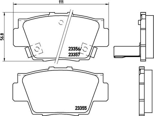 Brembo P 28 040 - Bremžu uzliku kompl., Disku bremzes ps1.lv