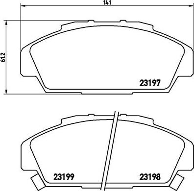 Brembo P 28 041 - Bremžu uzliku kompl., Disku bremzes ps1.lv