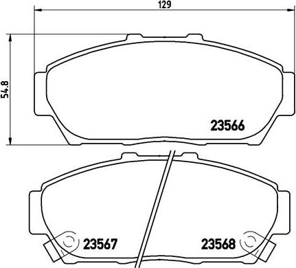 Brembo P 28 048 - Bremžu uzliku kompl., Disku bremzes ps1.lv