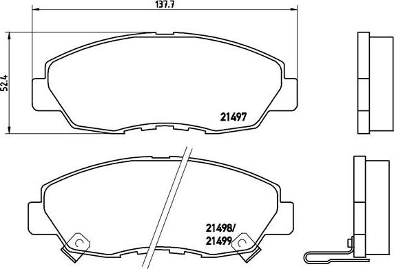 Brembo P 28 042 - Bremžu uzliku kompl., Disku bremzes ps1.lv