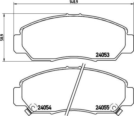 Brembo P 28 047 - Bremžu uzliku kompl., Disku bremzes ps1.lv