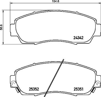 Brembo P 28 068 - Bremžu uzliku kompl., Disku bremzes ps1.lv